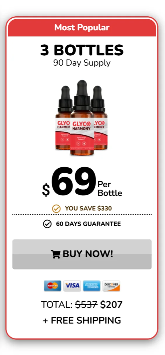 Glyco Harmony™ 3 bottles pricing